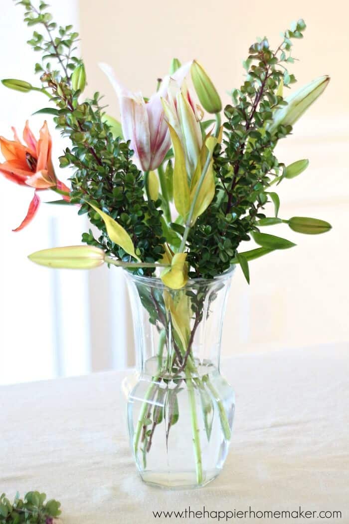 How to Arrange Grocery Store Flowers - The Happier Homemaker