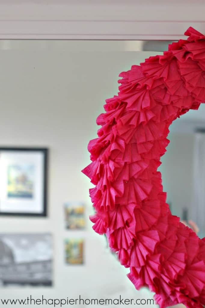 ruffle valentines wreath