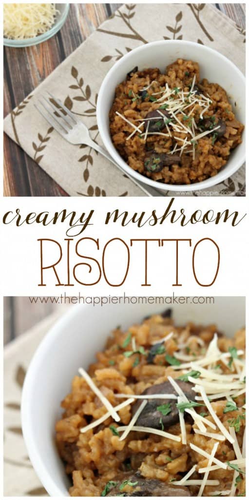creamy mushroom risotto recipe