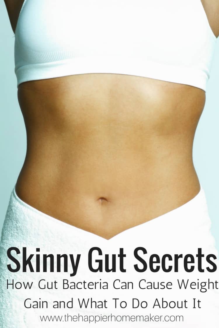 A woman's stomach and the words "skinny gut secrets" underneath
