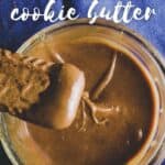 cookie dipping in cookie butter