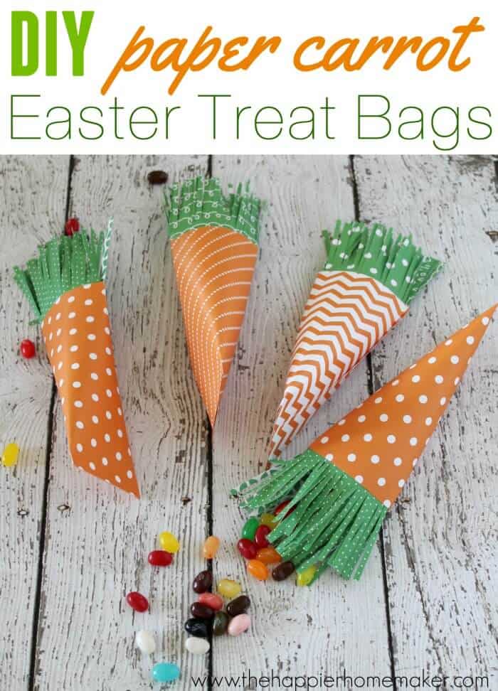 paper carrot easter treat bags