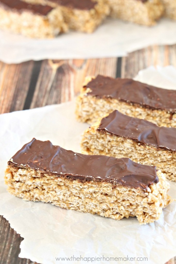 chocolate peanut butter healthy bars