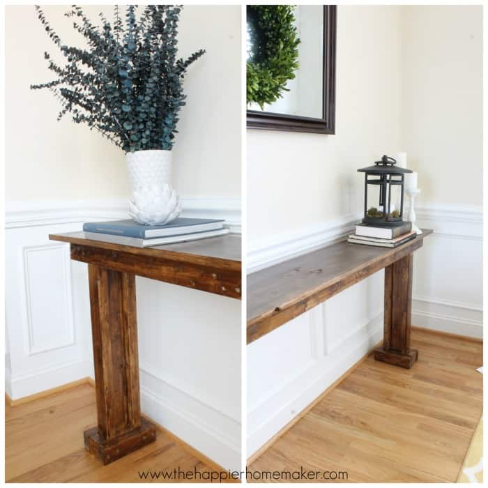 DIY Console Table for $20 | The Happier Homemaker