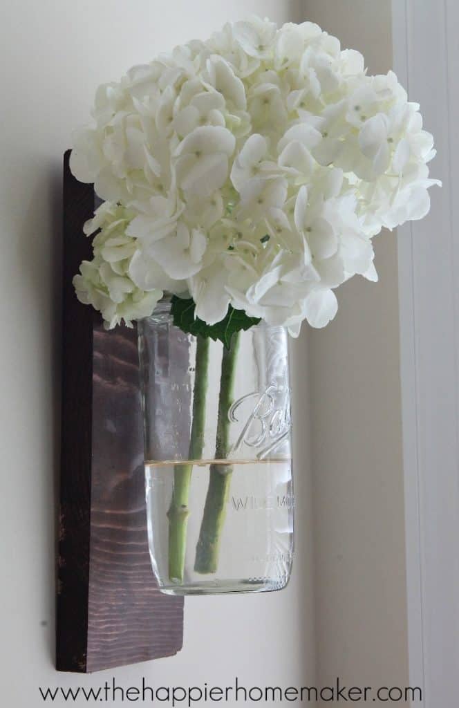 diy mason jar wall vase tutorial