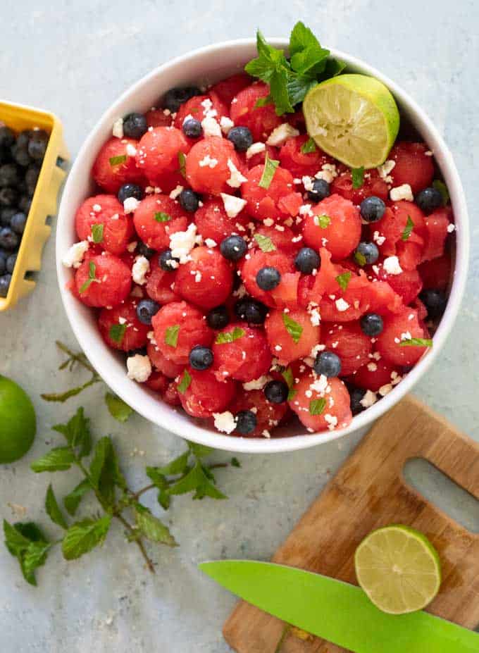 Watermelon Salad with Feta & Mint