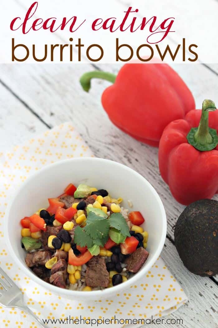 clean eating burrito bowls