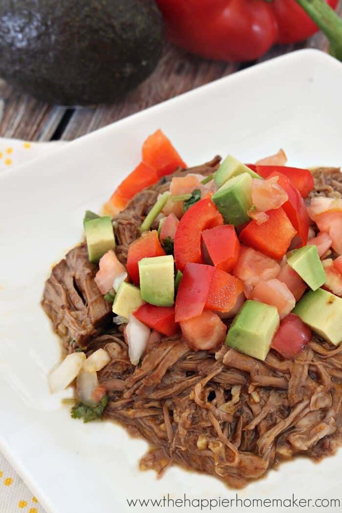 Cafe Rio Copycat Shredded Beef Recipe (in the Crock Pot!)