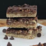 stack of turtle cookie bars