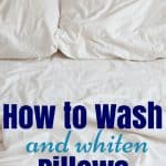 How to wash and whiten pillows over white pillows and sheets