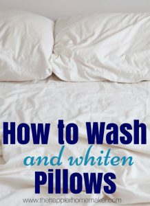 How to Wash and Whiten Pillows - The Happier Homemaker