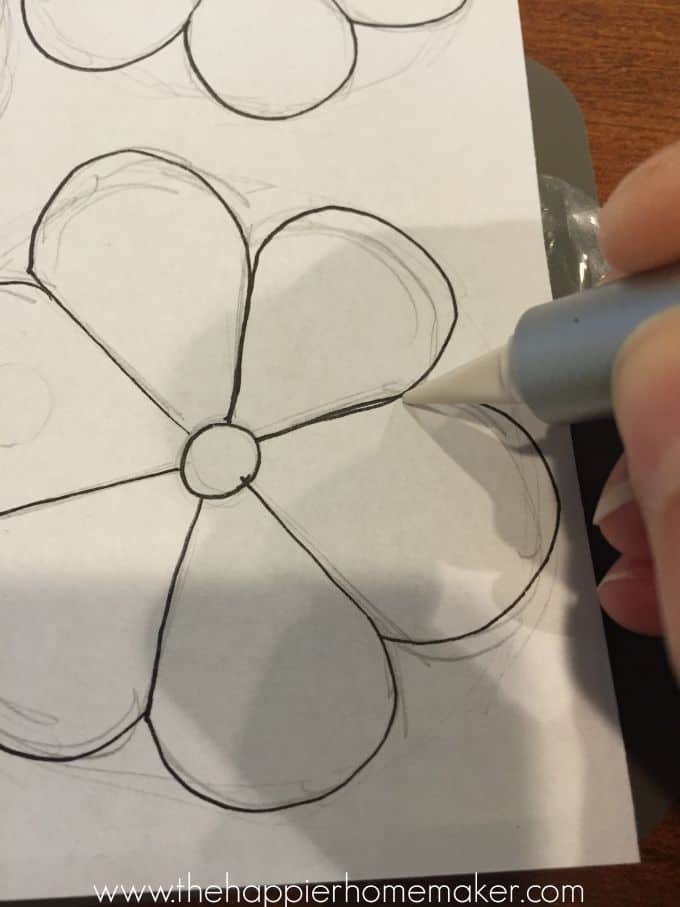 tracing flower