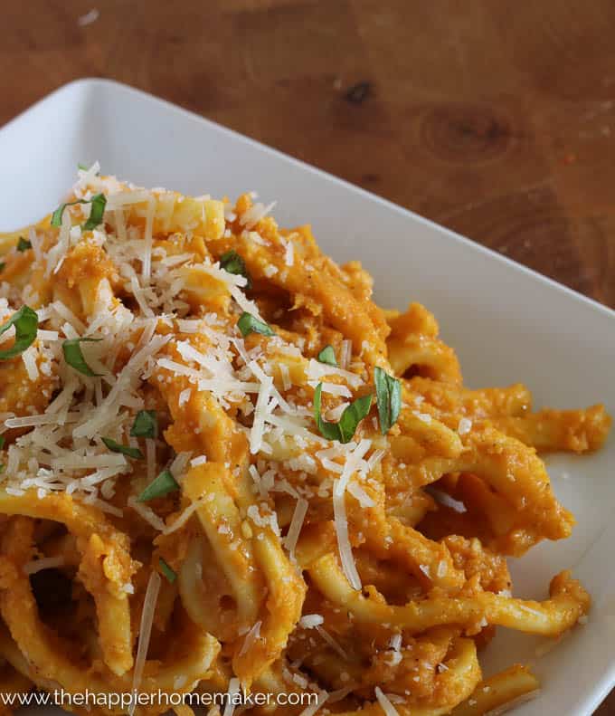 Creamy Pumpkin Pasta Sauce | The Happier Homemaker