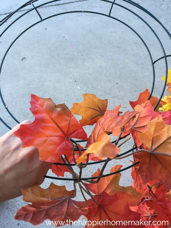 autumn wreath tutorial