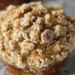 banana muffin with streusel topping