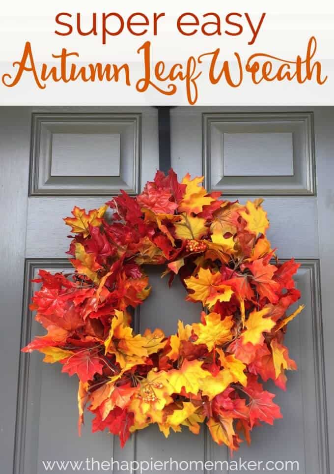 Paper Leaf Autumn Wreath Tutorial and lots of Gorgeous Fall Wreath Ideas