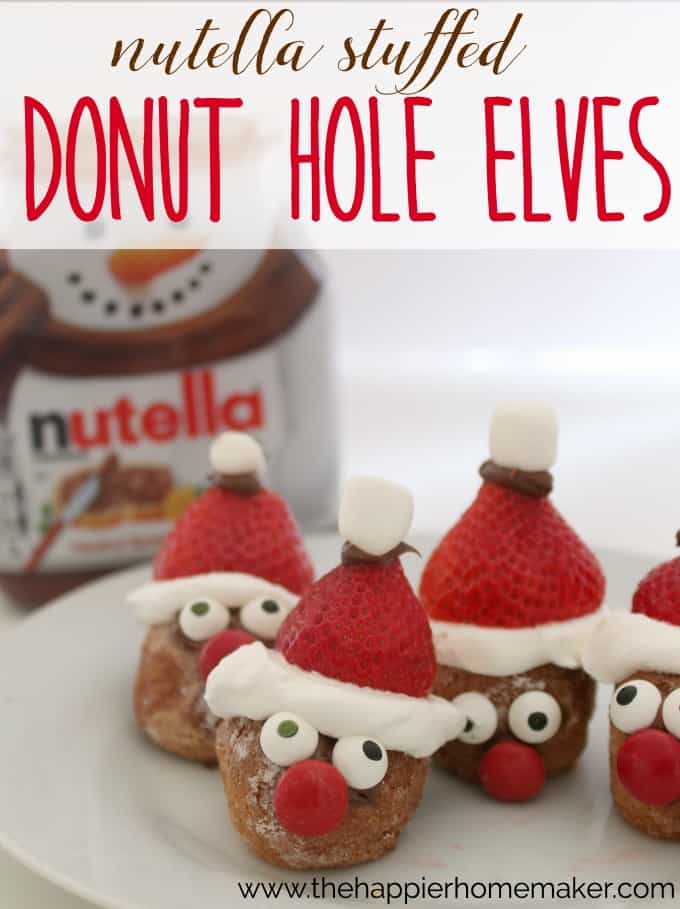 nutella stuffed donut hole elves