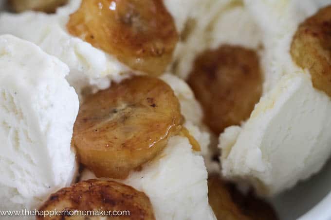 Caramelized Bananas over ice cream