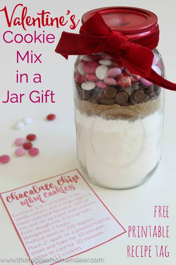 Valentine's Day Cookie Mix in a Jar