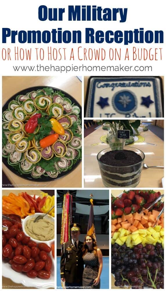 A collage of different foods for a promotion party