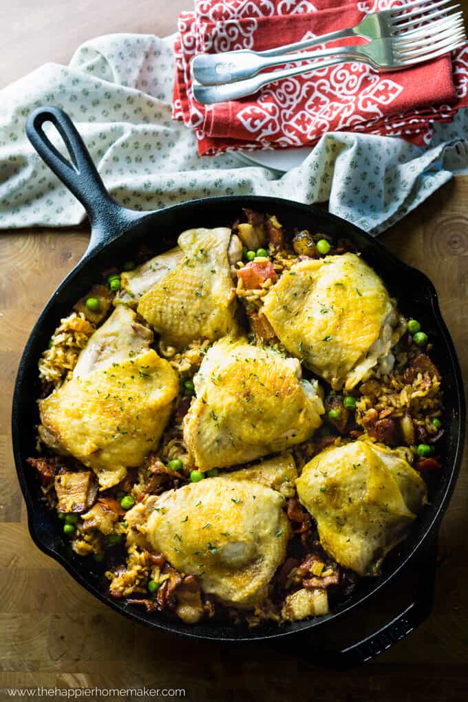 One Skillet Spanish Chicken and Rice The Happier Homemaker