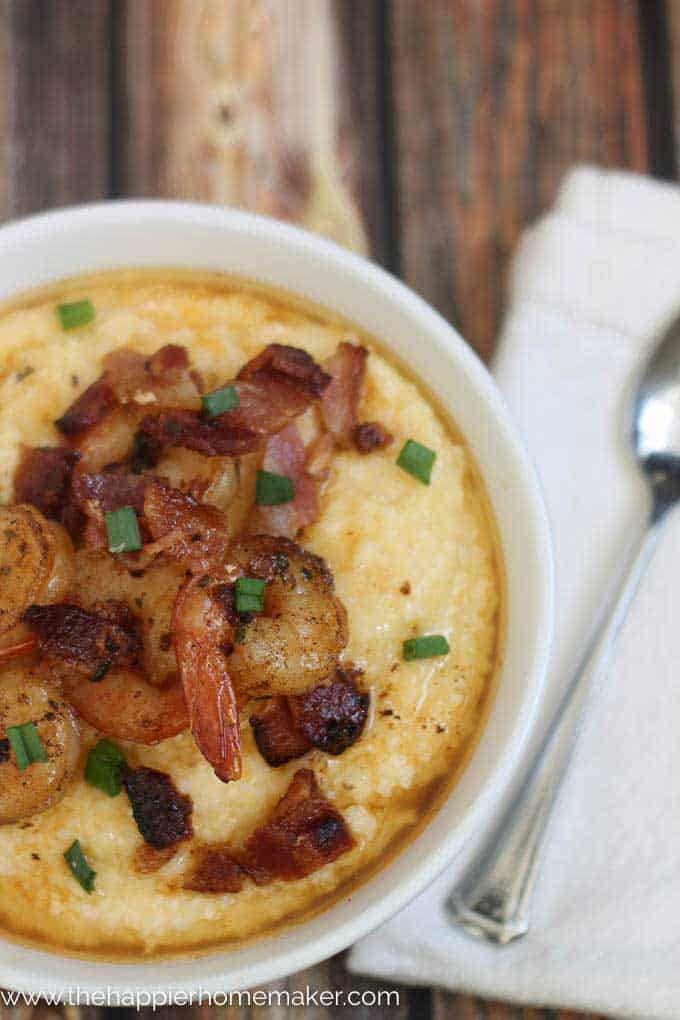 Charleston Style Shrimp and Grits Recipe | The Happier Homemaker