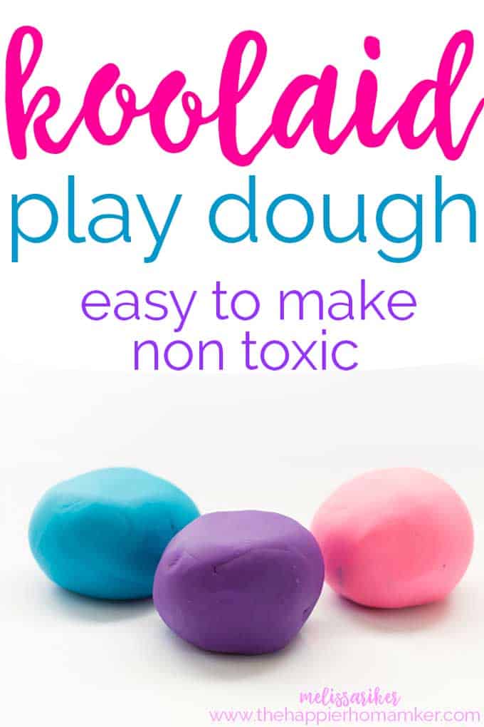 Homemade Kool Aid Playdough - The Happier Homemaker