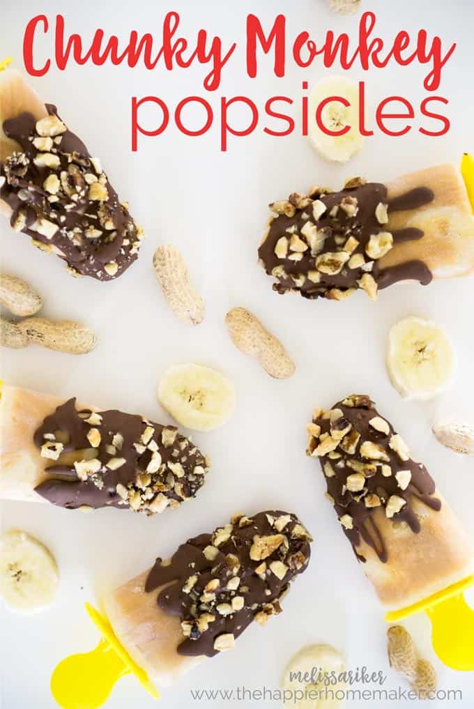 Chocolate chunky monkey pops covered with crushed peanut covering 