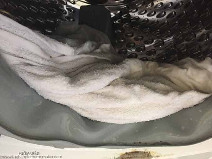 white towels in front load washer gasket