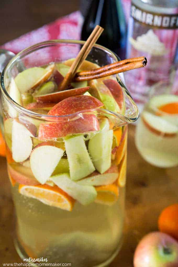 A pitcher full of apple pie Sangria