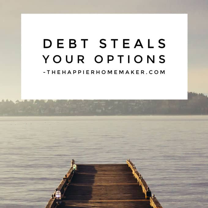 quote about debt over a lake with a wooden dock