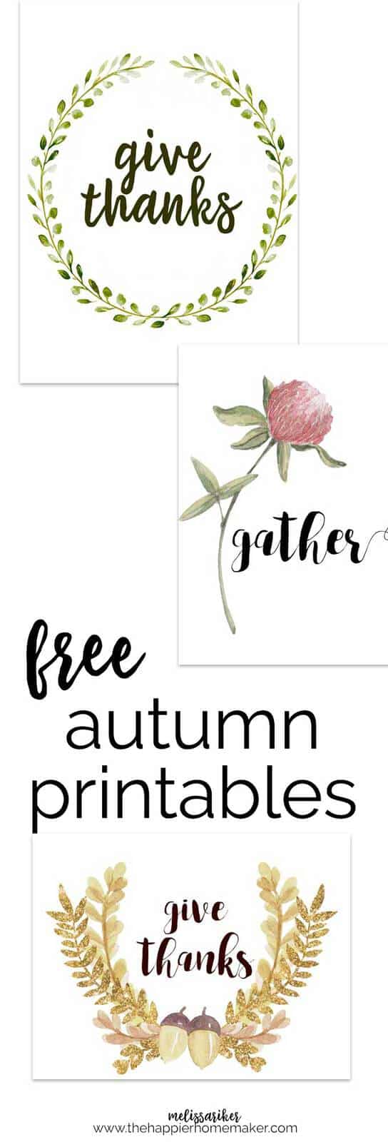 collage of free autumn printables