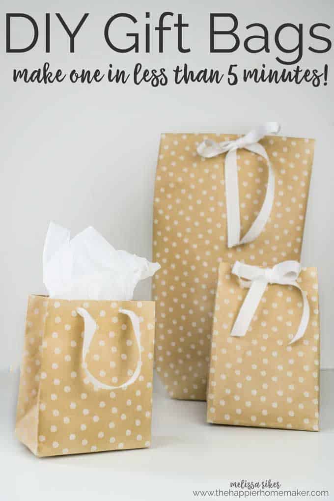 three diy gift bags