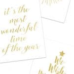 collage of Christmas printables