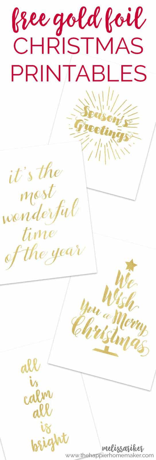 collage of Christmas printables