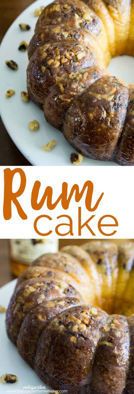 Butter Rum Cake with Chopped Walnuts