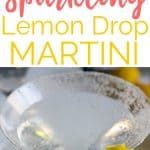 This Sparkling version of a classic Lemon Drop Cocktail is easy to make and always a crowd pleaser-vodka, triple sec, lemon and seltzer.