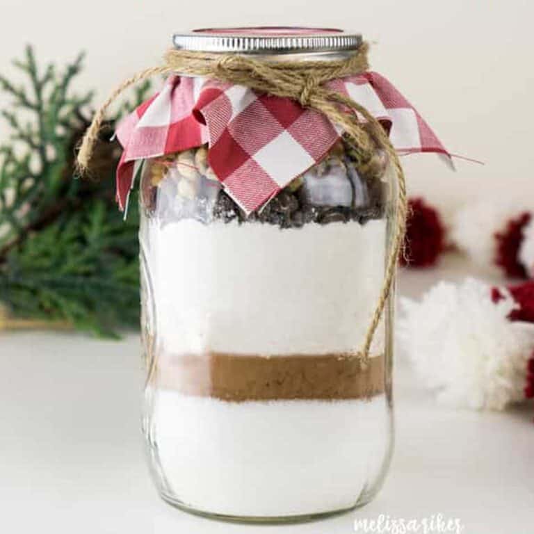 Brownie Mix in a Jar Gift with Free Printable Tag