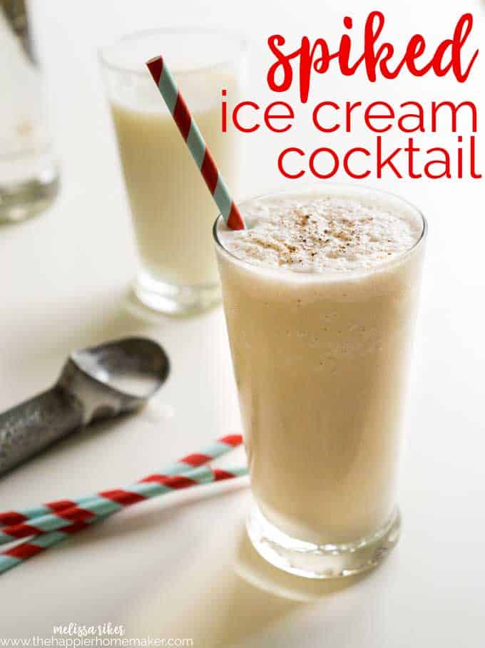 moose milk with straws and ice cream scoop