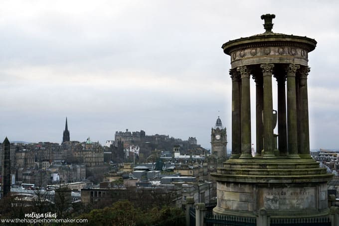 A view from Calton Hill in Edinburgh