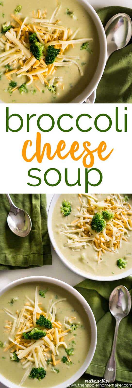 Easy Broccoli Cheese Soup - Panera Copycat | The Happier Homemaker