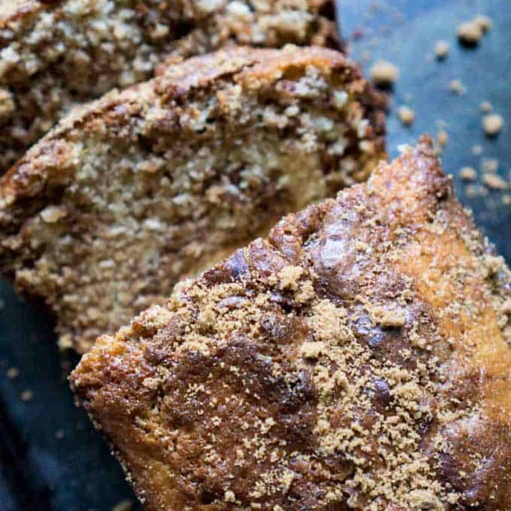 sliced cinnamon sugar bread