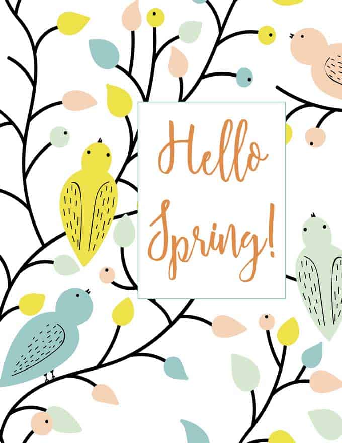 printable reading hello spring