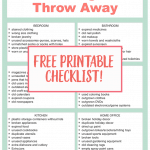 checklist of 50 things to throw away