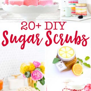 Over 20 DIY Sugar Scrub Recipes you can make at home to get your skin glowing!