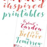 Free Garden Inspired printables to decorate your home are perfect for a spring or summer decor update or framed as a gift idea for the gardener in your life!