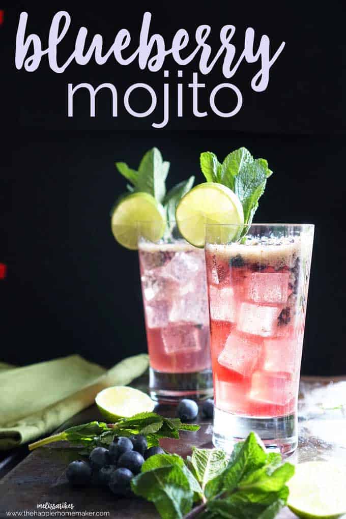 Blueberry Mojito Pitcher for a Crowd - Just a Little Bit of Bacon