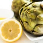 artichoke and half a lemon