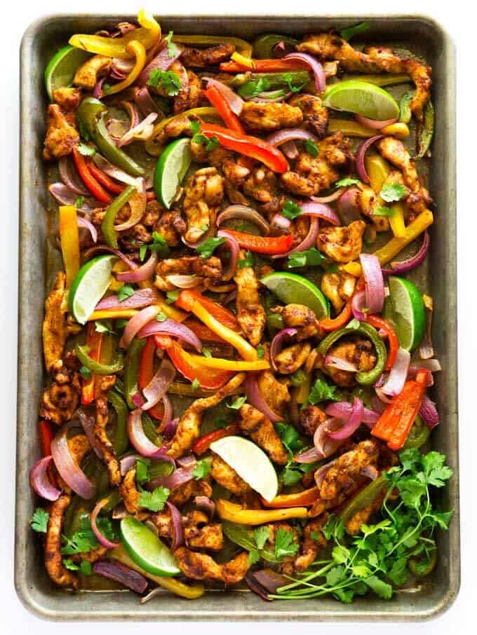 Sheet Pan Chicken Fajitas - Damn Delicious