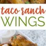 Taco Ranch Chicken Wings are an easy appetizer recipe perfect for tailgating parties during football season!
